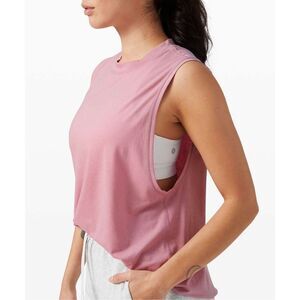 Lululemon All Yours Boyfriend Tank Size 8 Pink Taupe Vitasea Sleeveless Top